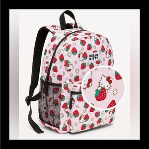 Hello Kitty Pink Strawberry Print Kids Backpack